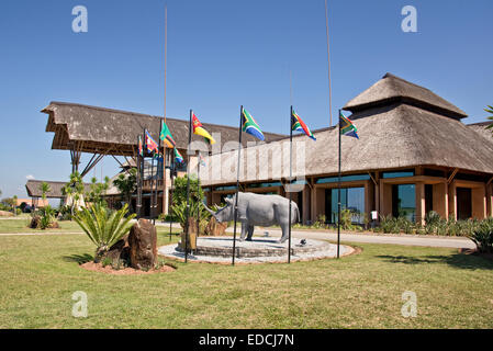 Nelspruit Mpumalanga airport terminal. it serves travellers to the famous Kruger National Park Stock Photo