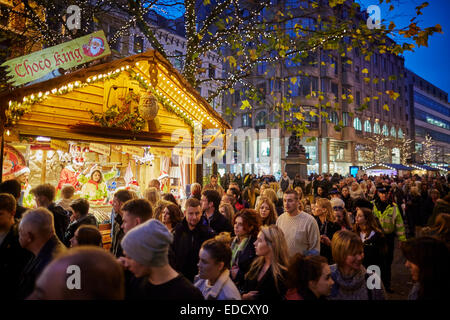 Manchester's German Christmas Markets in St Annes Square Manchester UK Stock Photo