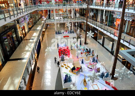 Interior of City Center Mall at Christmas, Kingdom of Bahrain Stock Photo