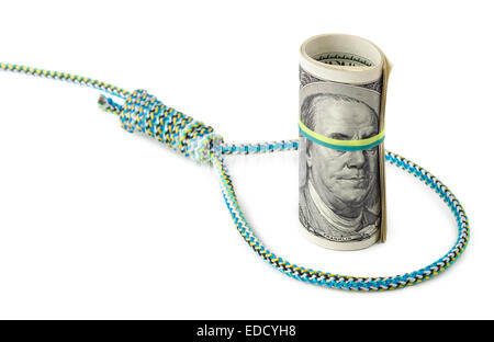 A trap with money isolated on white background Stock Photo