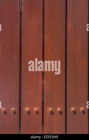 Dark Brown Wood Fence Background Stock Photo