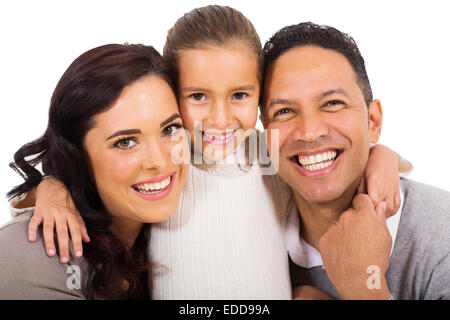 close up portrait of happy family Stock Photo