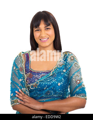 portrait of young Indian woman with arms crossed Stock Photo