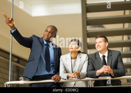 successful business group discussing work in modern office Stock Photo