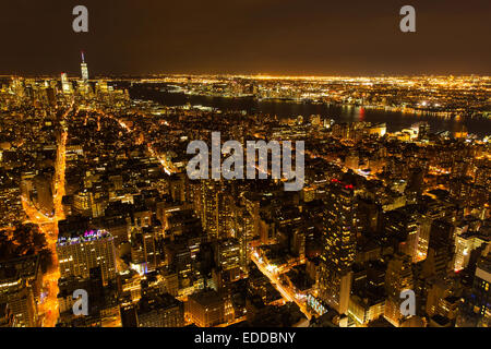 beautiful new york city night view, USA Stock Photo