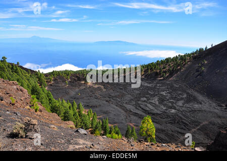 Volcanic landscape, San Antonio Volcano, Monumento Natural de Los Volcanes de Teneguía Park, Fuencaliente, La Palma Stock Photo