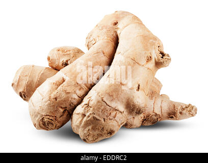 ginger isolated on white background. Clipping Path Stock Photo