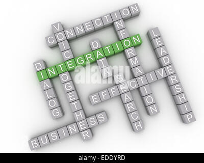 3d image Integration issues concept word cloud background Stock Photo