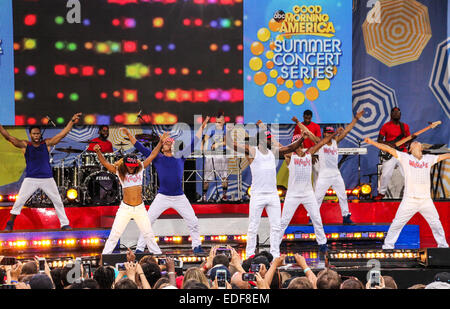 Jason Derulo performing live on ABC's 'Good Morning America' at Rumsey Playfield, Central Park  Featuring: Jason Derulo Where: New York, New York, United States When: 04 Jul 2014 Stock Photo