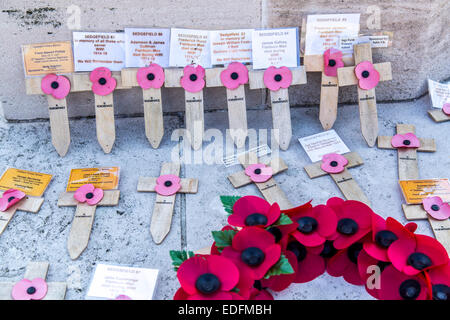 Menenpoort, triumphal arch in the city of Ypres, memorial for those who died in the First World War British and Commonwealth Stock Photo