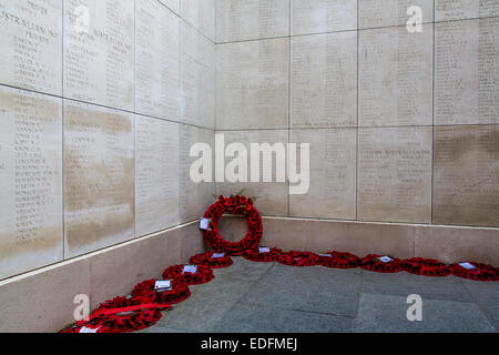 Menenpoort, triumphal arch in the city of Ypres, memorial for those who died in the First World War British and Commonwealth Stock Photo