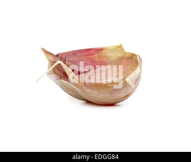 two garlic cloves isolated on white background Stock Photo