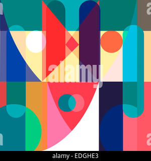bright multicolored abstract background of geometric elements Stock Photo