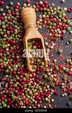 Mixed peppercorns Stock Photo