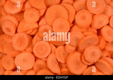 Freshly sliced ​​carrots Stock Photo