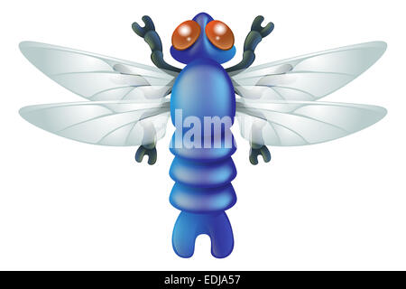 An illustration of a cartoon insect dragon fly bug character Stock Photo