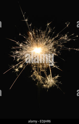 Christmas and newyear party sparkler on black Stock Photo