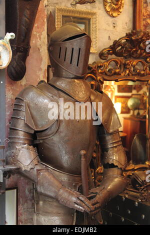 Medieval armor with blade Stock Photo