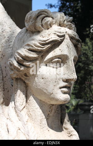 Sphinx Room Rome Rome Italy Egyptian sphinx statue overlooking Piazza del Popolo Stock ...