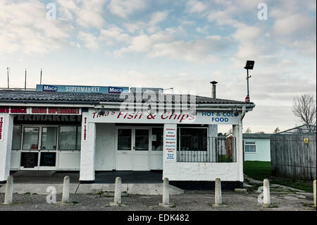 Chalets at California, Norfolk Stock Photo