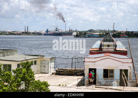 View of ferry station in Havana Stock Photo