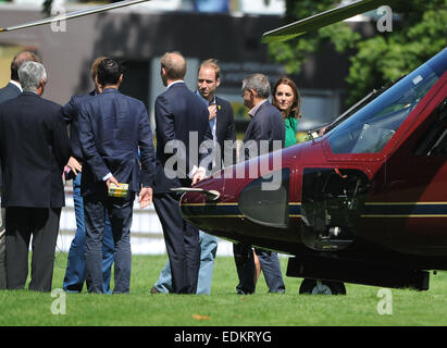 British Royals attend the ceremonial start of the Tour de France, held at Harewood House, Yorkshire. It is only the second time The Tour has visited the UK.  Featuring: Kate Middleton,Catherine Duchess of Cambridge,Prince William Duke of Cambridge Where: Stock Photo