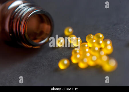 gel capsule vitamins and minerals Stock Photo
