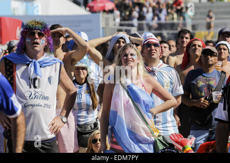 Atmosphere at FIFA Fan Fest during the Argentina v Belgium Quarter-Final match  Featuring: Atmopshere Where: Rio de Janeiro, Brazil When: 05 Jul 2014 Stock Photo