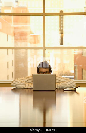 Man in boardroom Stock Photo