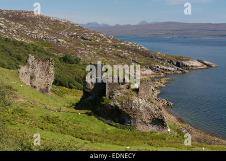 brochel castle start of calums road raasay Stock Photo