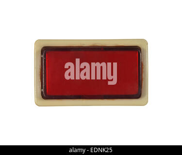 Blank white rectangular sign with red frame hanging 3d isolated Stock ...