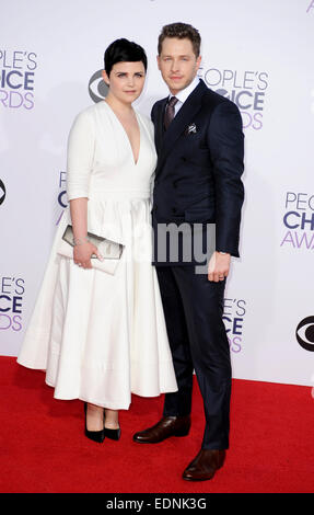 Ginnifer Goodwin & husband Josh Dallas Peoples Choice Awards 2015 07/01/2015 Los Angeles Stock Photo
