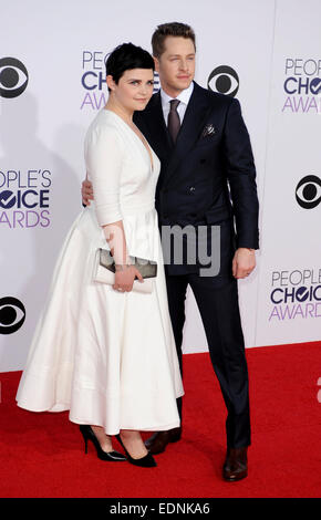 Ginnifer Goodwin & husband Josh Dallas Peoples Choice Awards 2015 07/01/2015 Los Angeles Stock Photo