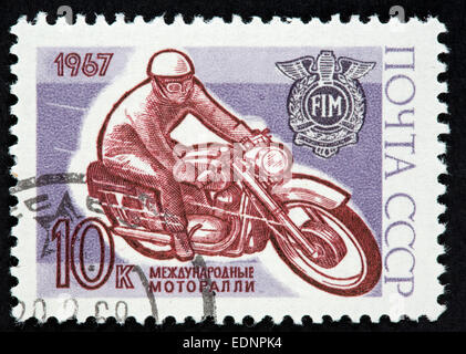 Soviet postage stamp Stock Photo