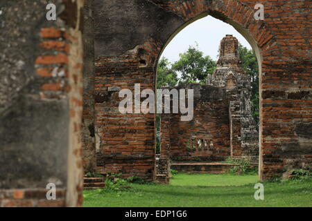 Ruins of Wat Phra Si Ratana Mahathat - Lopburi - Thailand Stock Photo