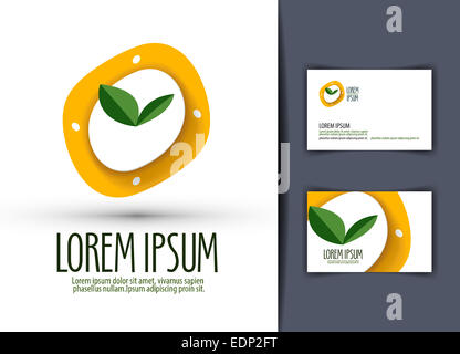 Watches, diet, eating. Logo, icon, emblem, template, business card Stock Photo