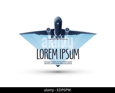 aircraft. logo, icon, emblem, template, sign Stock Photo