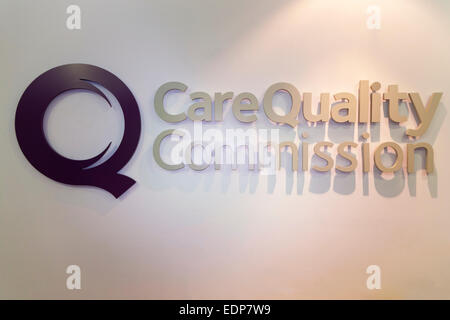 Care Quality Commission /  CQC / C Q C logo at the Care Quality Commission office, London. UK. Stock Photo