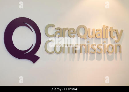 Care Quality Commission /  CQC / C Q C logo at the Care Quality Commission office, London. UK. Stock Photo