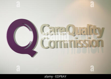 Care Quality Commission /  CQC / C Q C logo at the Care Quality Commission office, London. UK. Stock Photo