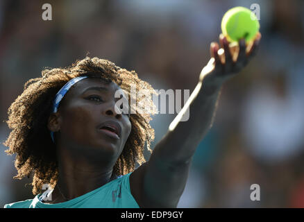 Auckland, New Zealand. 08th Jan, 2015. USA's Venus Williams in action on Quarter Finals day at the ASB Classic WTA International. ASB Tennis Centre, Auckland, New Zealand. Credit:  Action Plus Sports/Alamy Live News Stock Photo