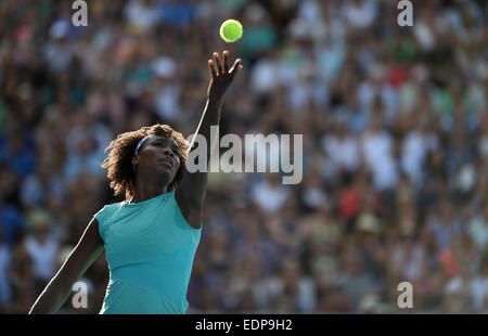 Auckland, New Zealand. 08th Jan, 2015. USA's Venus Williams in action on Quarter Finals day at the ASB Classic WTA International. ASB Tennis Centre, Auckland, New Zealand. Credit:  Action Plus Sports/Alamy Live News Stock Photo