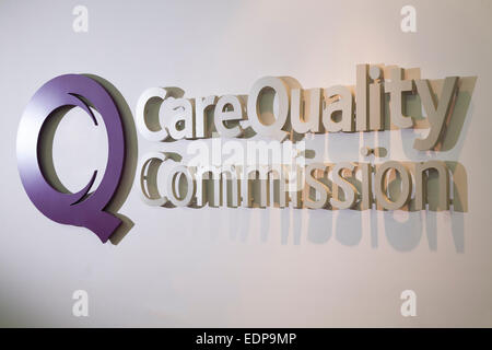 Care Quality Commission /  CQC / C Q C logo at the Care Quality Commission office, London. UK. Stock Photo