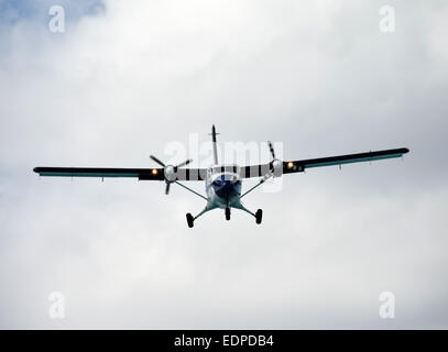 Modern turboprop airplane front view Stock Photo - Alamy