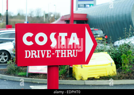 Costa Drive-Thru ,Pride Park Derby . Stock Photo