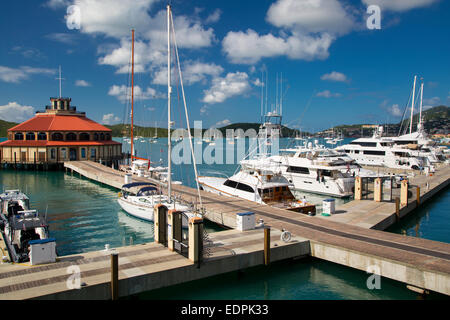 Marina in Charlotte Amalie Harbor, St Thomas, US Virgin Islands Stock Photo