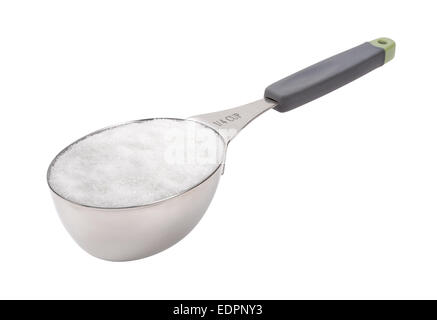 White Sugar in a Measuring Cup Stock Photo