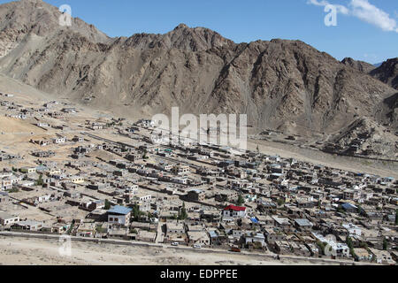 Himalayan town of Leh in the northern Indian district of Jammu and Kashmir Stock Photo