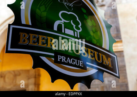 Prague Bar, unique pub sign, Czech Republic Stock Photo
