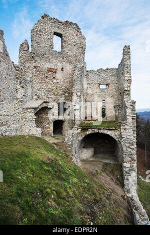 Ruins of castle Hrusov in Slovak republic, Europe. Stock Photo